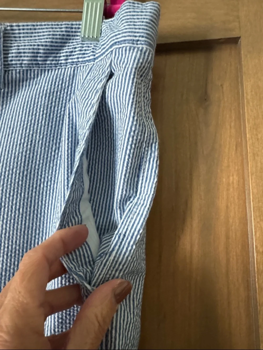Banana Republic Aiden Shorts Mens 36 Seer Sucker Cotton Preppy Nautical Beach